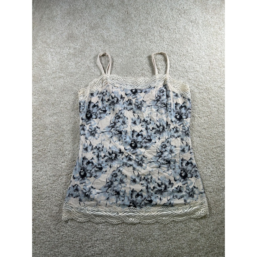 Floral Lace-Trim Camisole Top By Ann Taylor S Y2K Bloomcore Retro Fairy